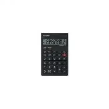Tischrechner Sharp EL125TWH — einfacher 12-stelliger Rechner, Dual-Power-Betrieb (Solar + Batterie)