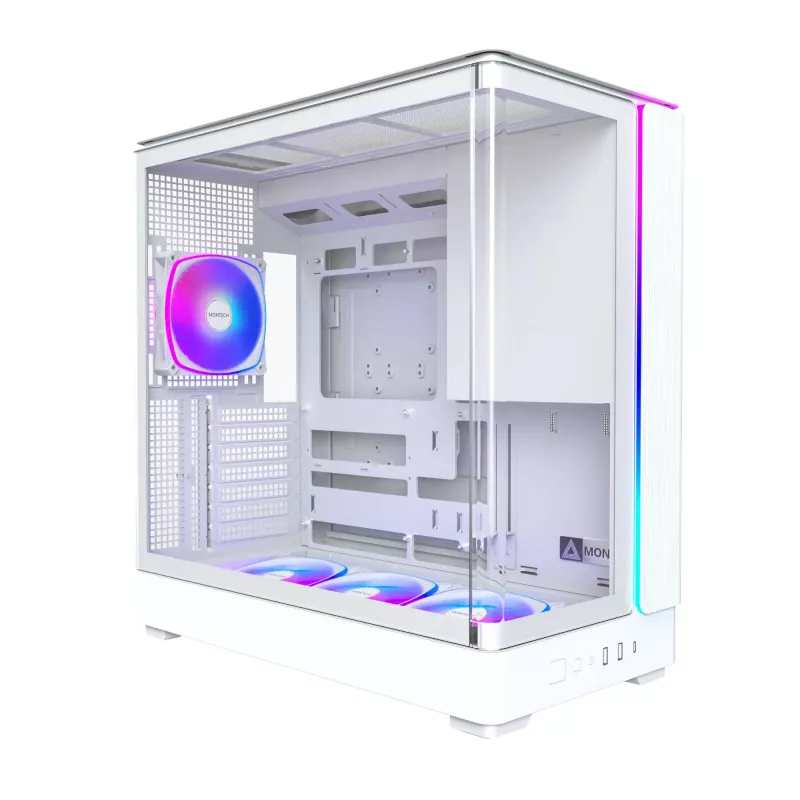 PC-Gehäuse Montech KING 45 PRO (W) — Weißer Midi-Tower für Micro-ATX / Mini-ITX