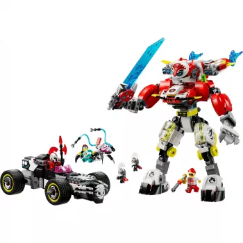 LEGO DREAMZZZ 71497 Coopers Tiger Mech und Zeros Hot Rod Car