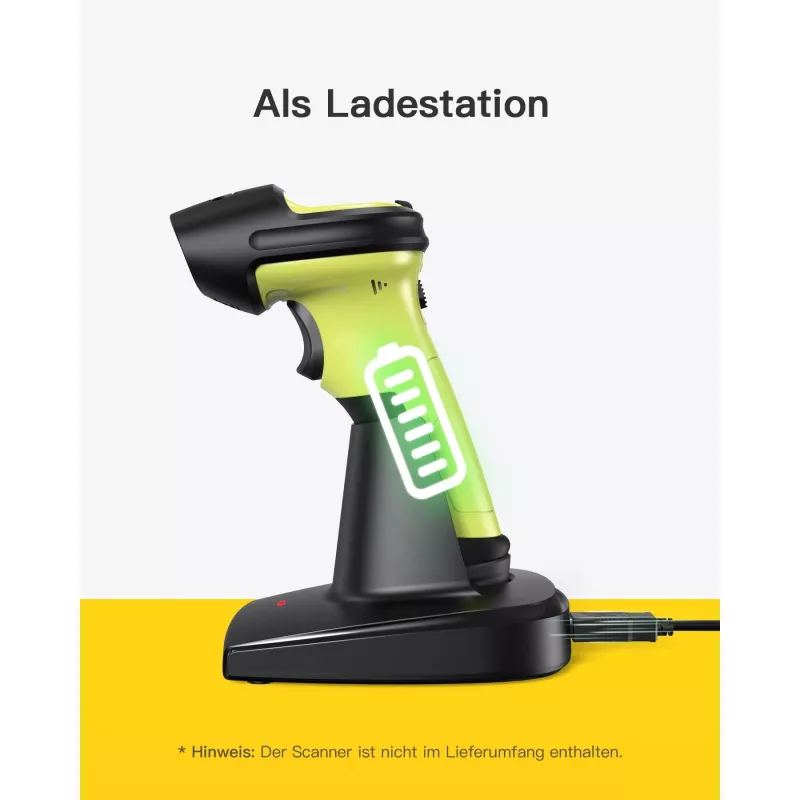 Barcode-Scanner Inateck BS04001 2-in-1 kabellos wiederaufladbar per USB
