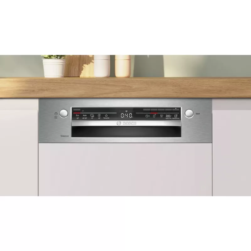 Geschirrspüler Bosch Serie 2 SPI2HKS42E halbintegriert Slimline 45 cm, 10 Maßgedecke, 5 Programme, Klasse E