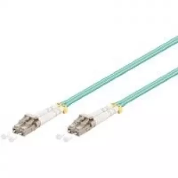 Glasfaserkabel Diverse Goobay LC–LC OM3 0.5 m, 50 µm, Vollduplex, türkis
