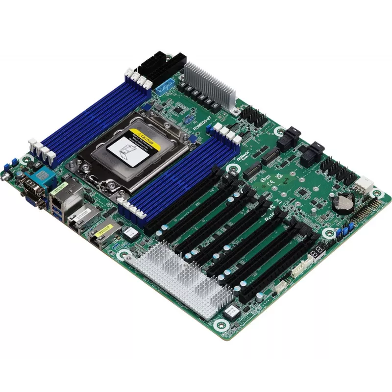 Server-Mainboard ASRock ROMED8-2T/BCM, AMD EPYC 7003, Sockel SP3, ATX, 8× DDR4 DIMM, 3× RJ-45, 10× SATA III, 7× PCIe x16 Gen4