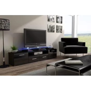 Cama TV-Ständer EVORA 200 wenge/schwarz glänzend