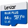 MicroSDXC-Speicherkarte Lexar BLUE PLUS 64 GB UHS‑I 100 MB/s U1 V10 (blau)