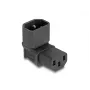DeLOCK Netzadapter IEC 60320 C14 auf C13 Steckdose 10 A 90° Schwarz 80472