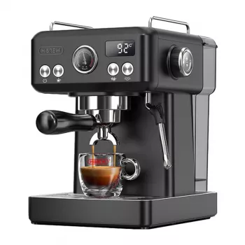 HiBREW H10A Kolben-Espressomaschine mit Temperaturregelung (schwarz)