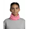 Multifunktionales Kinder-Bandana Buff Merino Lightweight – einfarbig Rosenrosa, nahtlose Merinowoll-Kopfbedeckung für Kinder