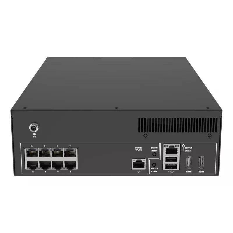 Netzwerk-Videorekorder AXIS S2208 Mk II 8-Kanal, 4 TB HDD, SATA, 7680×4320 max, IEEE 802.3at, Schwarz
