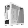 Computergehäuse DarkFlash DS900G Weiß — Mid-Tower, gehärtetes Glas, keine Lüfter