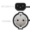 Netzadapter QOLTEC 53906 IEC 320 C14 auf SCHUKO 16A 250V