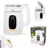 Wasserkocher Adler AD 1305WG — 1,7 l, 2200 W, Glas/Kunststoff, Weiß/Gold/Transparent