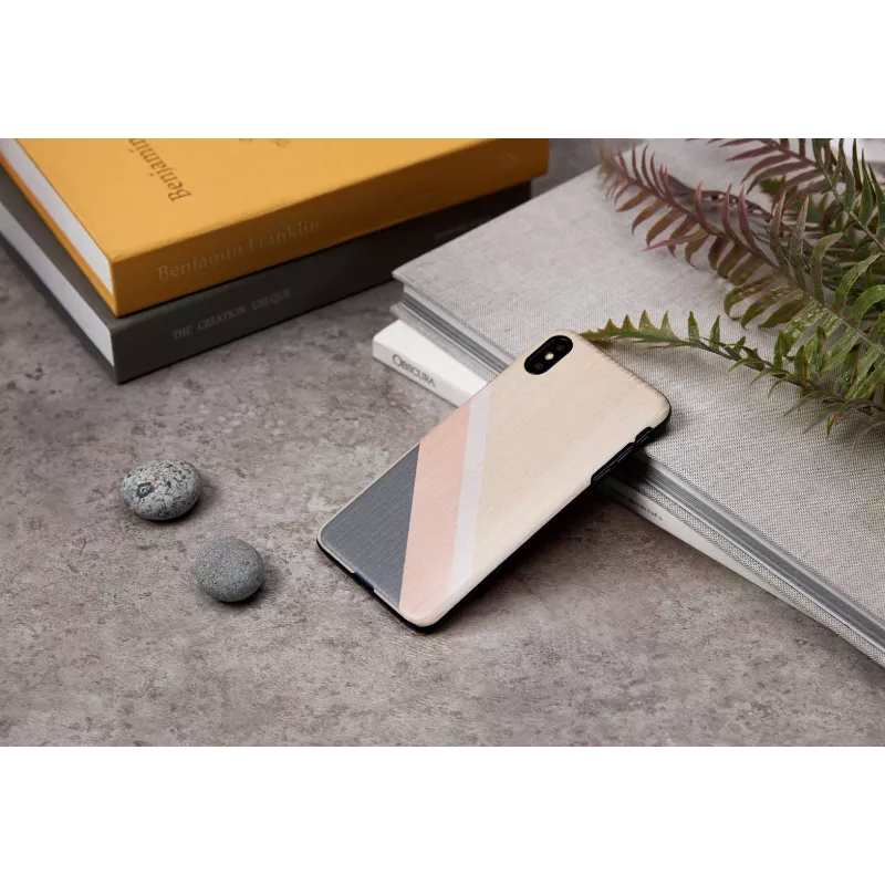 Smartphone-Hülle man and wood für iPhone XS Max – pinker Anzug, schwarz