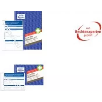 Erste-Hilfe-Meldeblock AVERY A5 50 Blatt – Vorfallsprotokollblock für medizinische und Sicherheitsdokumentation