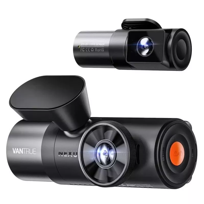 Auto-Videorekorder VANTRUE N5 Nexus 5 — 4-Kanal-Dashcam, 2592×1944 Hauptkamera, 160° vorne/innen, GPS, WLAN, IPS-Anzeige, MicroSD bis 512 GB