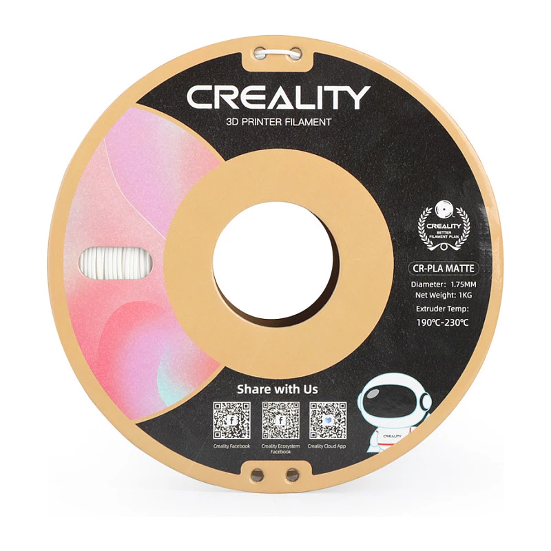 Filamentspule Creality PLA 1,75 mm Weiß 1 kg (Modell 3301010296)