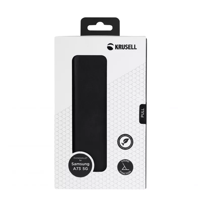 Wallet case Krusell Galaxy A73 5G 17 cm Schwarz 3 card pockets