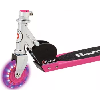Klassischer Roller Razor S Spark Sport für Kinder, faltbar, Stahlrahmen und Deck, 2 Räder, Höhe 825 mm, max. Last 100 kg, Schwarz/Pink