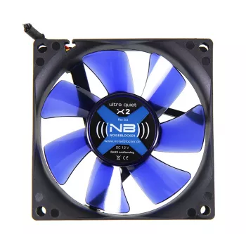 Fan Noiseblocker SchwarzSilentFan X2 8 cm 1800 U/min 45 m³/h Schwarz