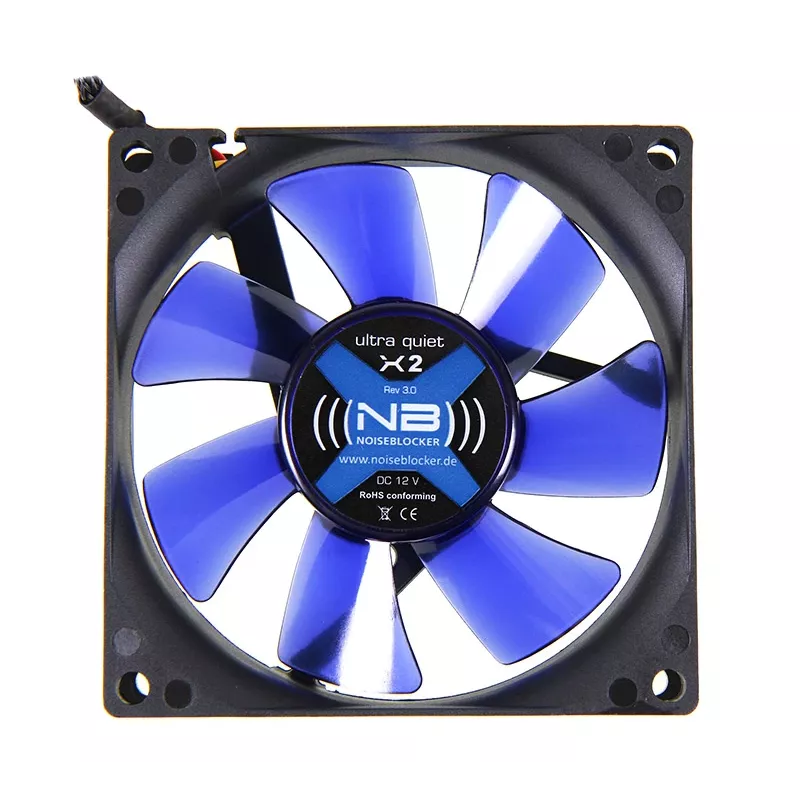 Fan Noiseblocker SchwarzSilentFan X2 8 cm 1800 U/min 45 m³/h Schwarz