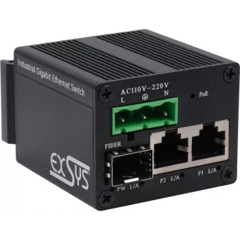 Netzwerk-Switch Exsys EX-62010POE-SFP PoE+ unmanaged 1 Gbps mit 2 SFP-Ports