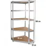 Gartenwerkzeug-Aufbewahrungsregal Top e shop Rack GC9030 — Verzinkter Stahl & MDF, 900x300x1800 mm, freistehend/wandmontiert, 875 kg Kapazität