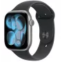 Apple Watch Series 11 GPS + Cellular 42mm Space Grey Aluminium Gehäuse mit schwarzem Sportarmband - M/L