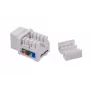 Keystone-Modul LANBERG KSU6-1090, Cat6 U/UTP flach, RJ-45 Stecker auf LSA-Buchse, AWG 22/26, 14.5×16.1 mm, weiß