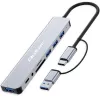 QOLTEC USB-C Hub 4x USB + SD/TF-Kartenleser Modell 53794