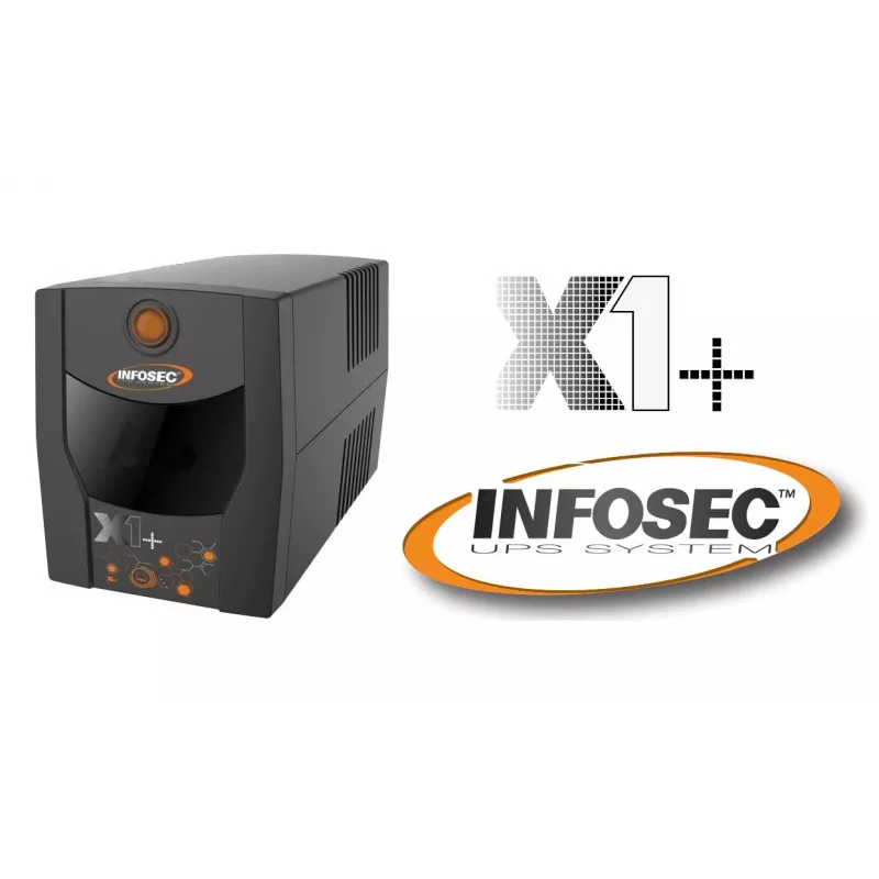 Infosec INF_661130 Backup-Stromversorgung UPS X1+ 1000 IEC, 1000VA, 500W, 4× C13