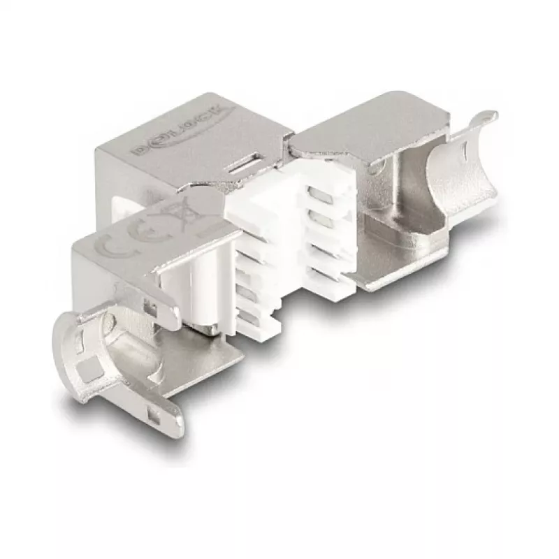 DeLOCK Keystone-Modul RJ45-Buchse auf LSA Cat.6A schlank werkzeugfrei