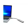 Schnittstellen-Hub Port Designs 900162 USB Typ-C — USB Typ-C Ausgang, 3840x2160@60Hz, 20V/5A Eingang, 117×34×13 mm, silber