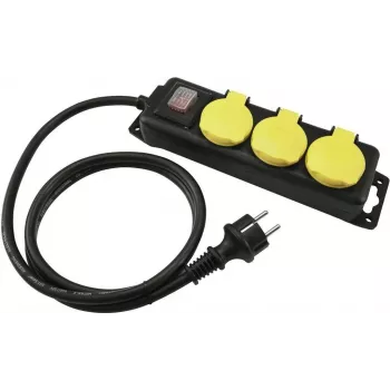 Steckdosenleiste EUROLITE 30240117 — 3-fach, IP44, 3 m Kabel