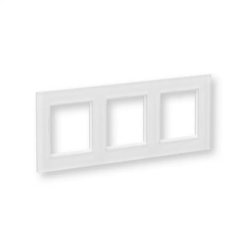 eQ-3 Homematic IP 162147A1 Glasrahmen, 3-fach, Weiß