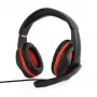 Kabelgebundenes Gaming-Headset GEMBIRD GHS-03 — 20–20000 Hz, 2 m Kabel, 250 g, schwarz/rot