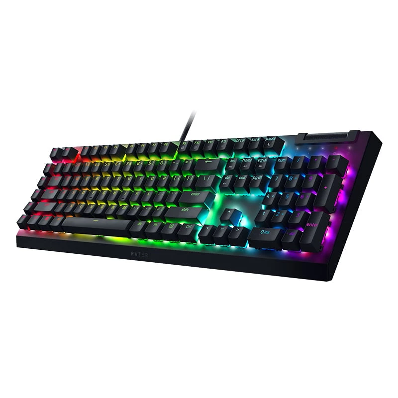Razer BlackWidow V4 X Mechanische Gaming-Tastatur, Gelbe Schalter, US-Layout, Kabelgebunden, Schwarz
