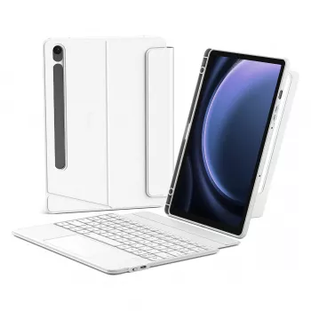 Folio-Hülle mit Bluetooth-Tastatur Inateck N0064 für Samsung Galaxy Tab S10 FE/S9 FE/S9 27,9 cm (11 Zoll) QWERTZ, 2 Ständer-Modi, 500 mAh