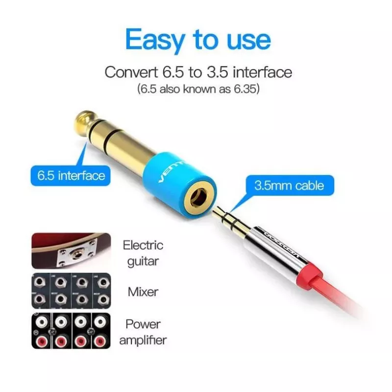 Adapter Audio 6.35MM auf 3.5MM / VAB-S01-L Vention