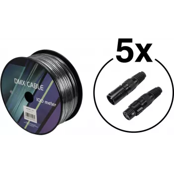 DMX-Kabelset EUROLITE 20000429 — 2×0,22 mm² Leiter, 100 m Rolle