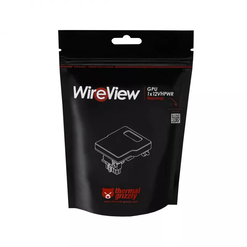Thermal Grizzly | WireView | GPU 1x12VHPWR Reversed | Schwarz | N/A
