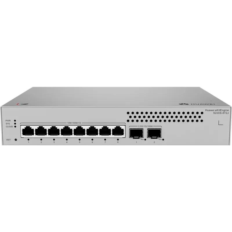 Managed Switch HUAWEI S220S-8T2J L2 Gigabit Ethernet 8 Ports 1U Grau