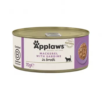 APPLAWS Makrele mit Sardine in Brühe - Nassfutter für Katzen - 70g