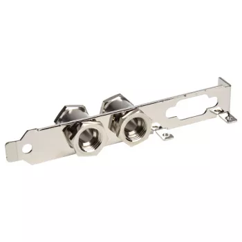 Koolance PCI-Slot-Blende mit 2 G1/4-Zoll-Durchführungen – Silber