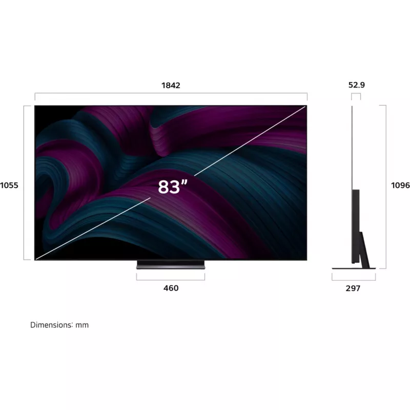 LG OLED evo AI OLED83C5ELA 2,11 m (83 Zoll) 4K Ultra HD Smart-TV Wi-Fi Schwarz