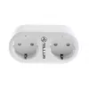 Tellur WiFi AC Doppelsteckdose, Energieverbrauchsmessung, 16A, 2400W