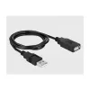 Serielles Kabel DeLOCK 66286 USB Typ-A DB-9 Schwarz 0,8 m