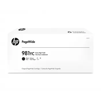 Tintenpatrone HP 981YC Extrahohe Reichweite Schwarz für PageWide – 21.000 Seiten (Original)