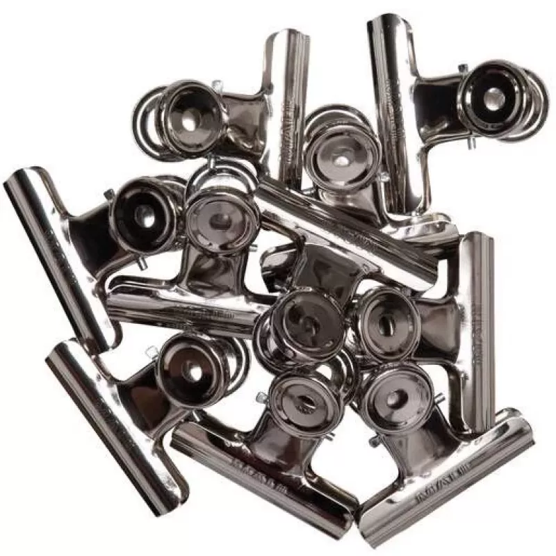 MAUL Klammer aus Metall, Farbe: Nickel, Breite: 50 mm Klemmweite: 20 mm, SB-Verpackung (21750-96)