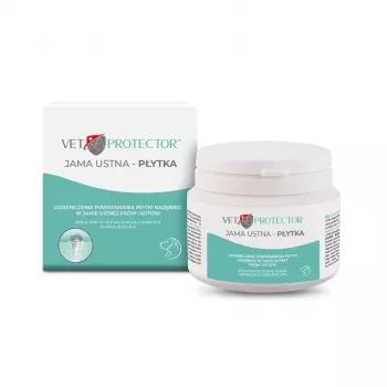 Mundhygienepulver JM Sante Vet Protector 60 g für Hunde und Katzen, Nahrungsergänzungsmittel für erwachsene Haustiere