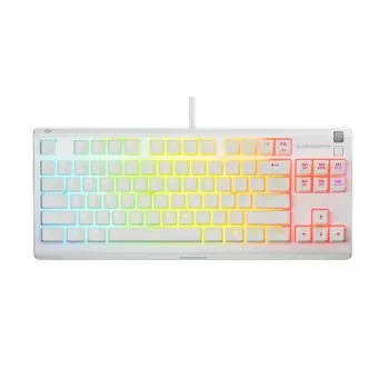 Tastatur SteelSeries Apex 3 TKL US, weiß